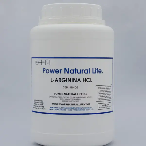 Envase de l arginina hcl Power Natural Life