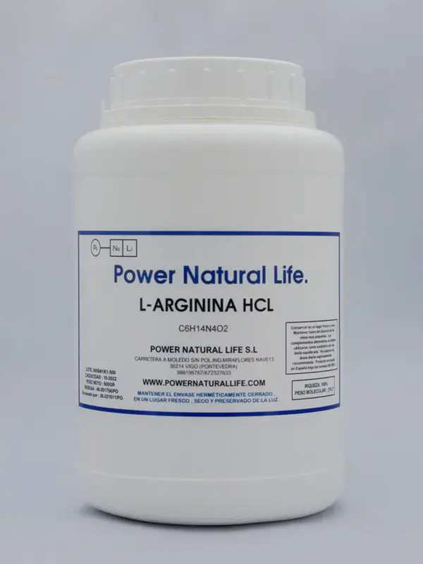 Envase de l arginina hcl Power Natural Life