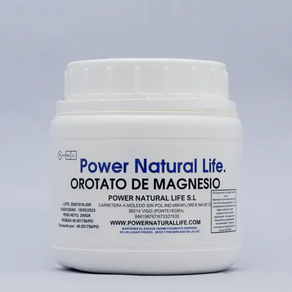 Bote de orotato de magnesio Power Natural Life