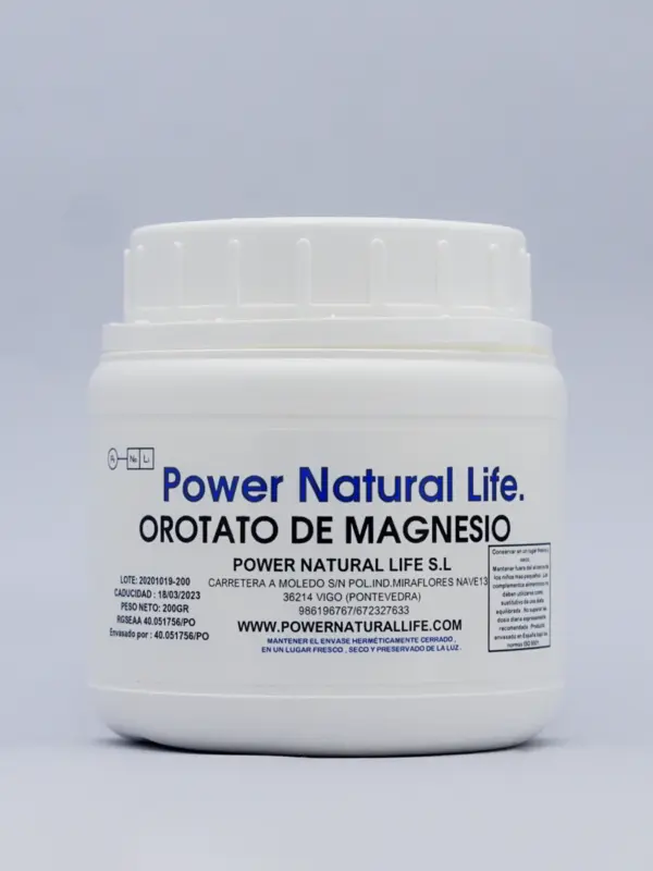 Bote de orotato de magnesio Power Natural Life