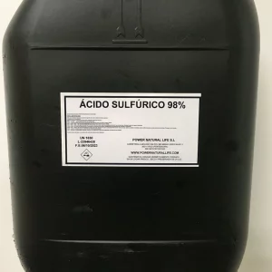 Garrafa de ácido sulfúrico 98% Power Natural life