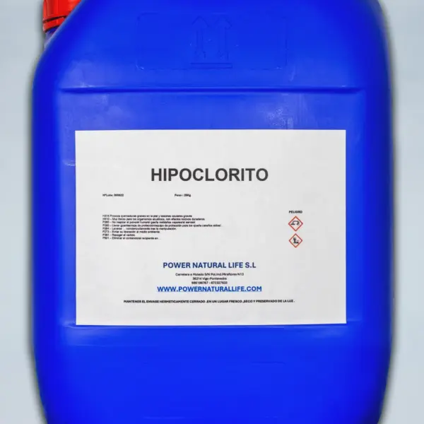 Garrafa de hipoclorito de sodio al 13%Power Natural life