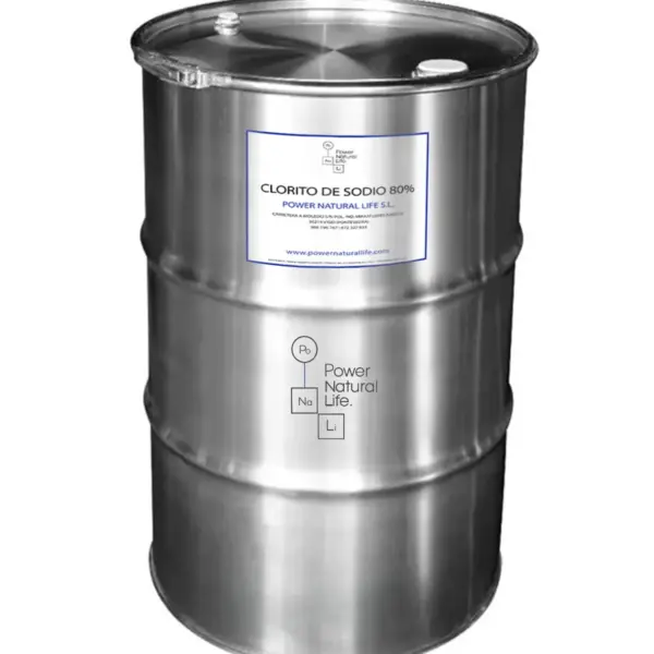 Bidón metálico de clorito de sodio al 80% Power Natural Life