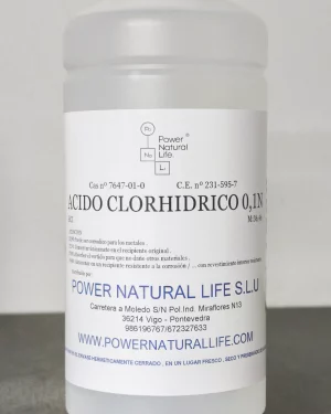 Envase de ácido clorhídrico 1N Power Natural Life