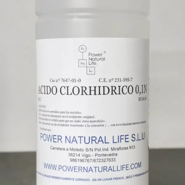 Productos químicos - 2 ácido clorhídrico 1N