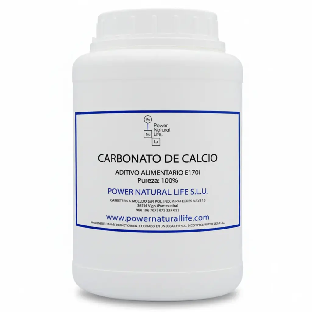 Carbonato de calcio en polvo envase de 1 kg