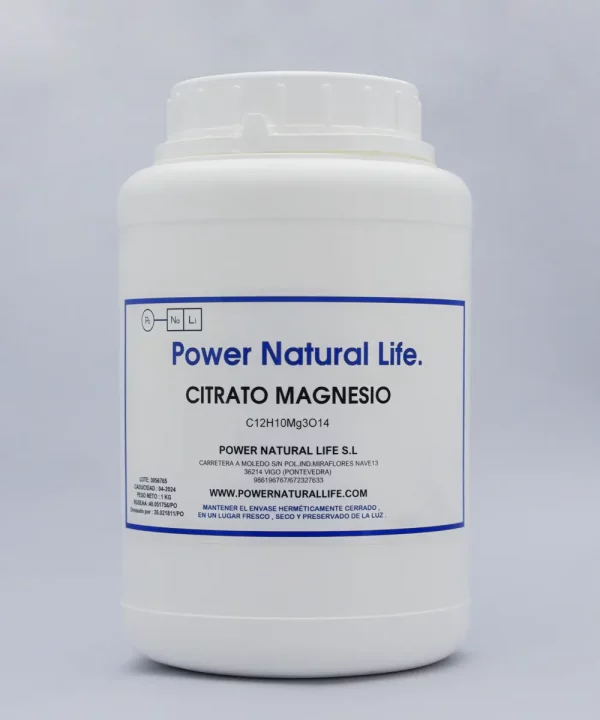 Envase de citrato de magnesio Power Natural Life