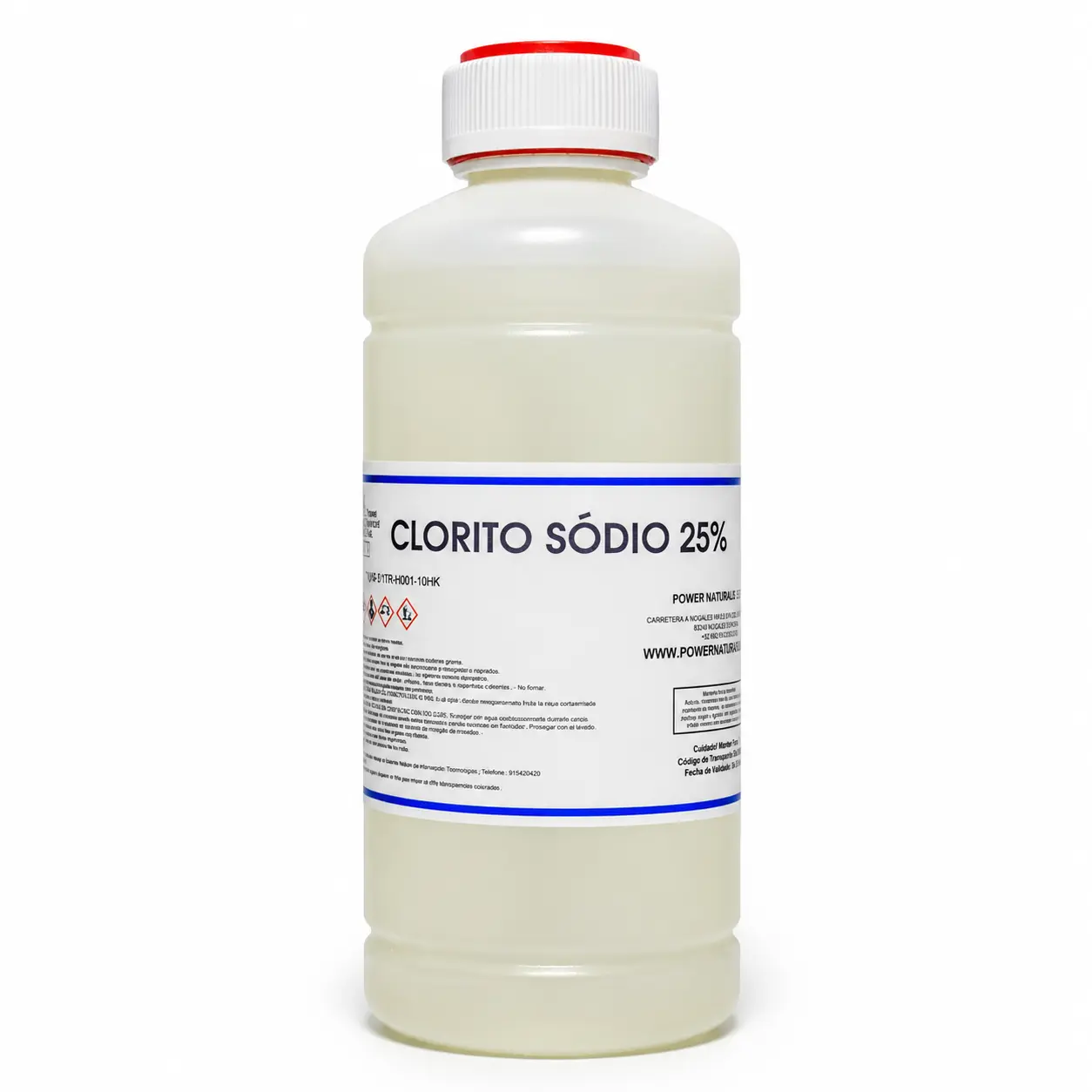 Clorito de Sodio 25% | Comprar - 1 Clorito de sodio al 25% envase de 1 litro