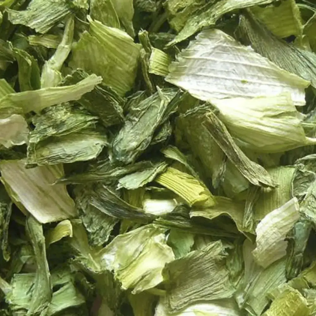 Puerro deshidratado en escamas