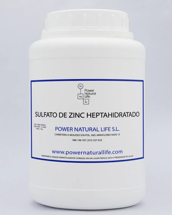 Sulfato de zinc heptahidratado Power Natural Life